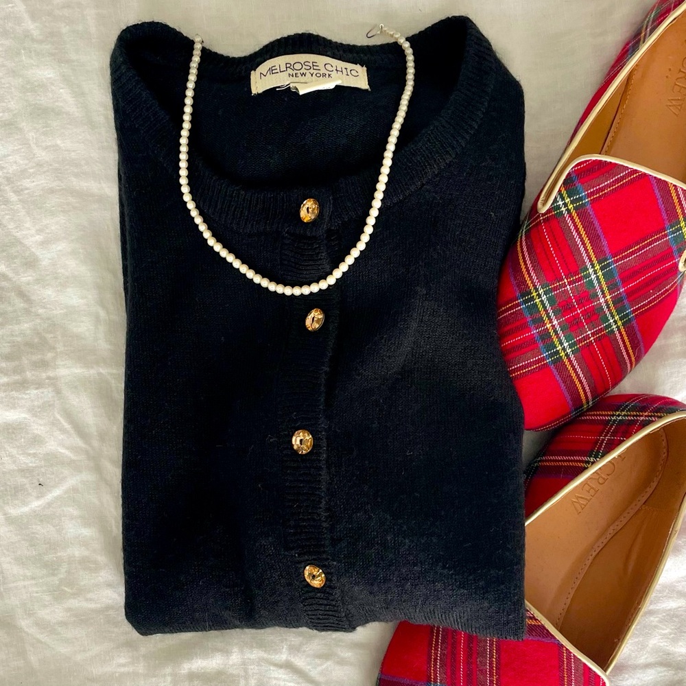 Black cardigan